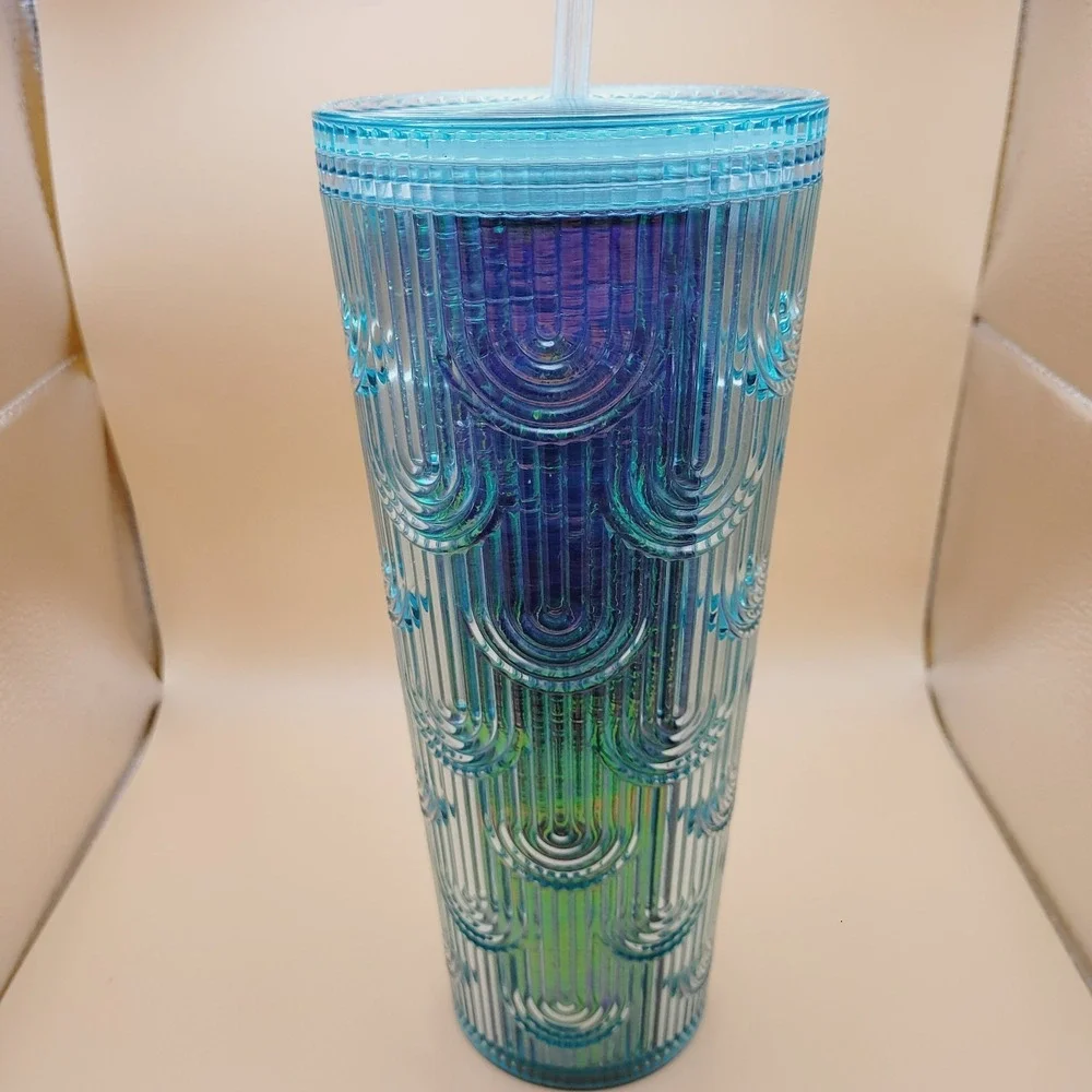 Starbucks Spring 2022 Mermaid Iridescent Holographic Wave Cold‎ Cup Tumbler 24oz